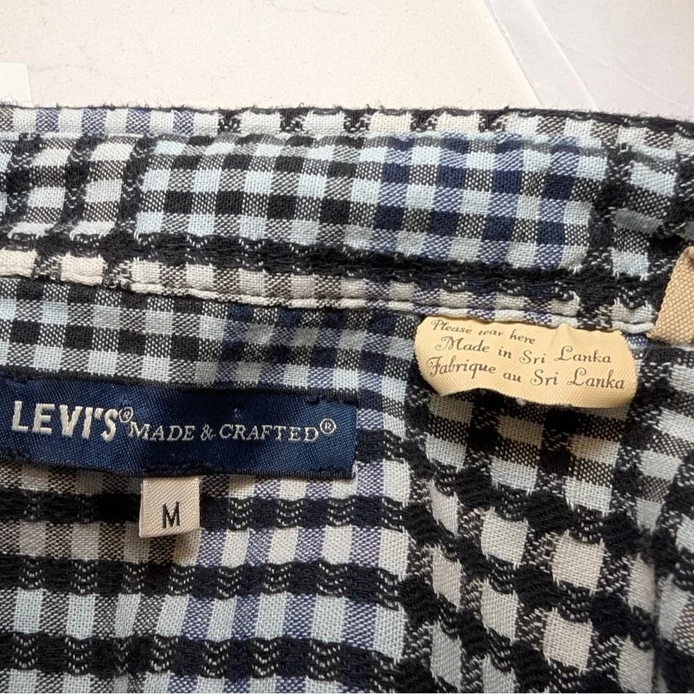 Levi's Made & Crafted Gingham Button Down Shirt Mens Medium LMC MSRP $198